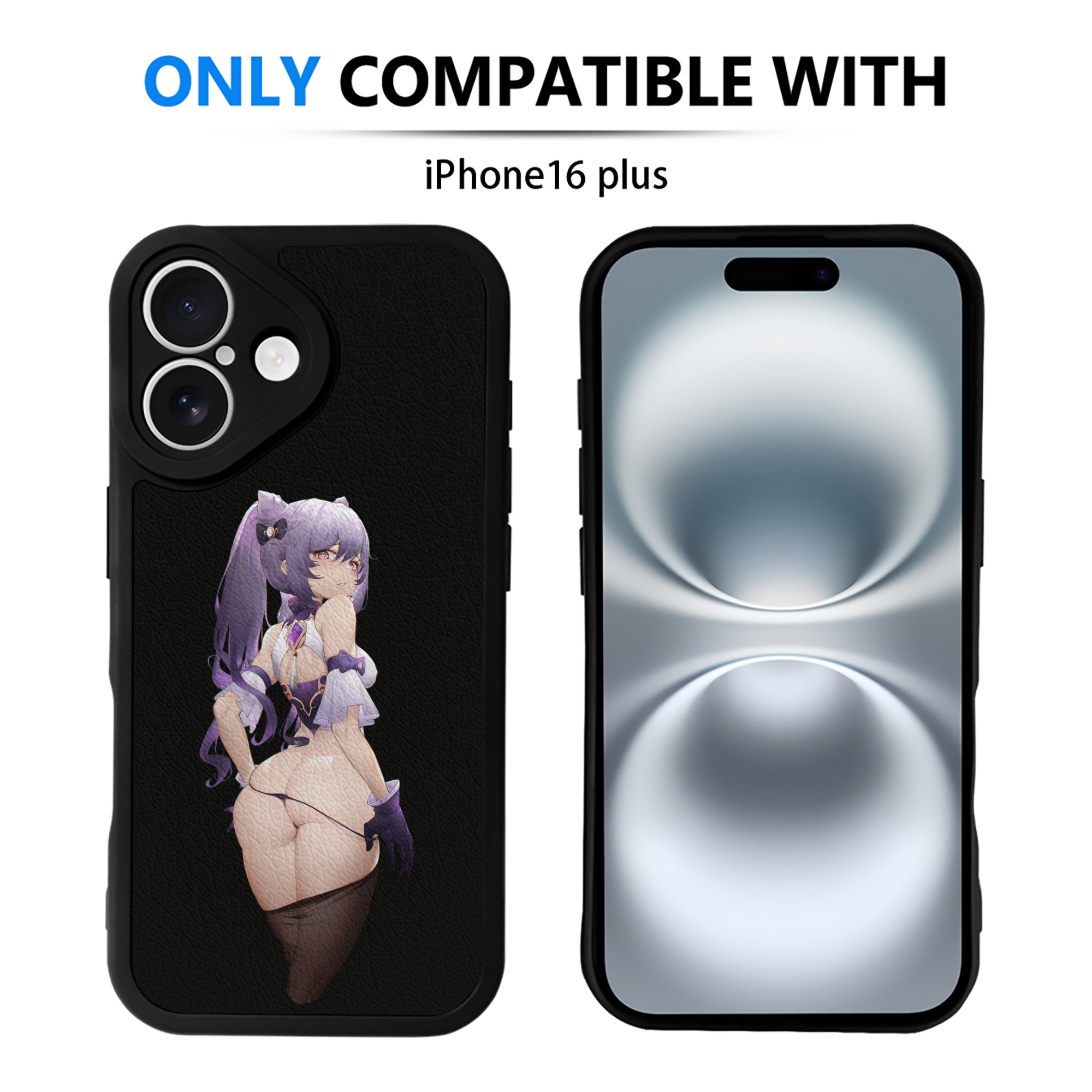 げんし神 刻晴 こくせい genshin Kokusei 【iPhone 16シリーズ対応】シリコンスマホケース（レザー調） 材質：シリコン